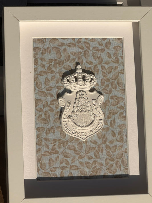 Cuadro Medalla Hermandades Fondo Hojitas
