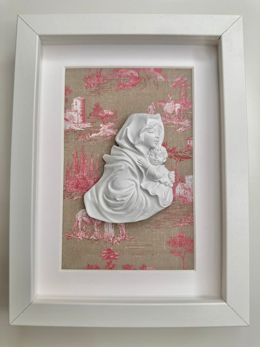 Cuadro Virgen Toile de Jouy