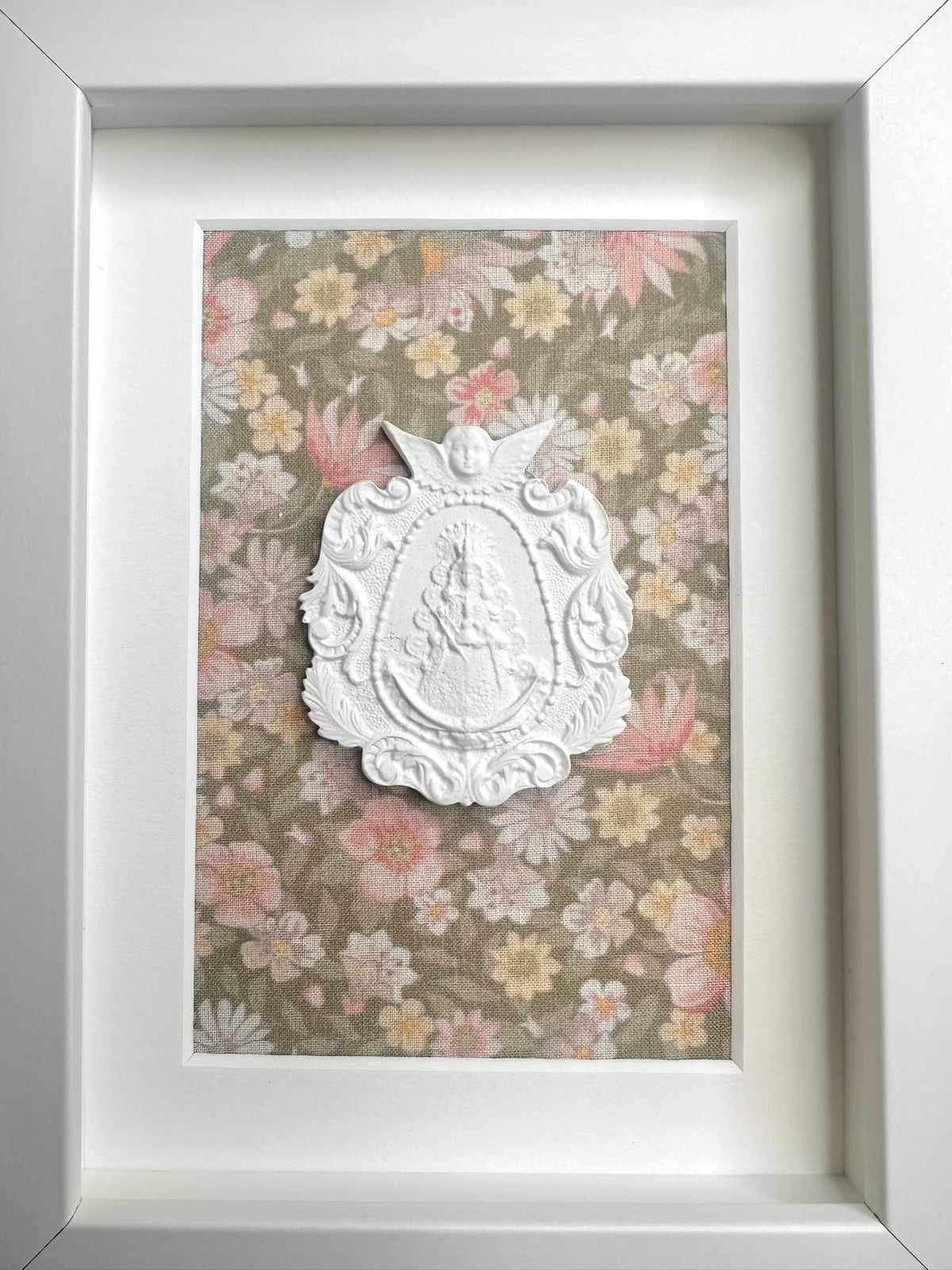 Medalla de tu Hermandad / Fondo Verde Flor Rosa