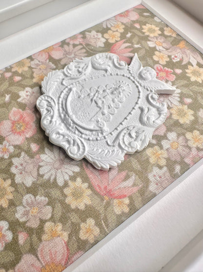 Medalla de tu Hermandad / Fondo Verde Flor Rosa