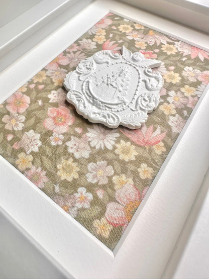 Medalla de tu Hermandad / Fondo Verde Flor Rosa